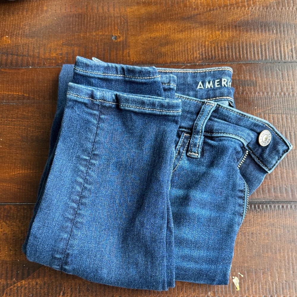 American Eagle Outfitters Women's Dark Blue Skinny Jeans